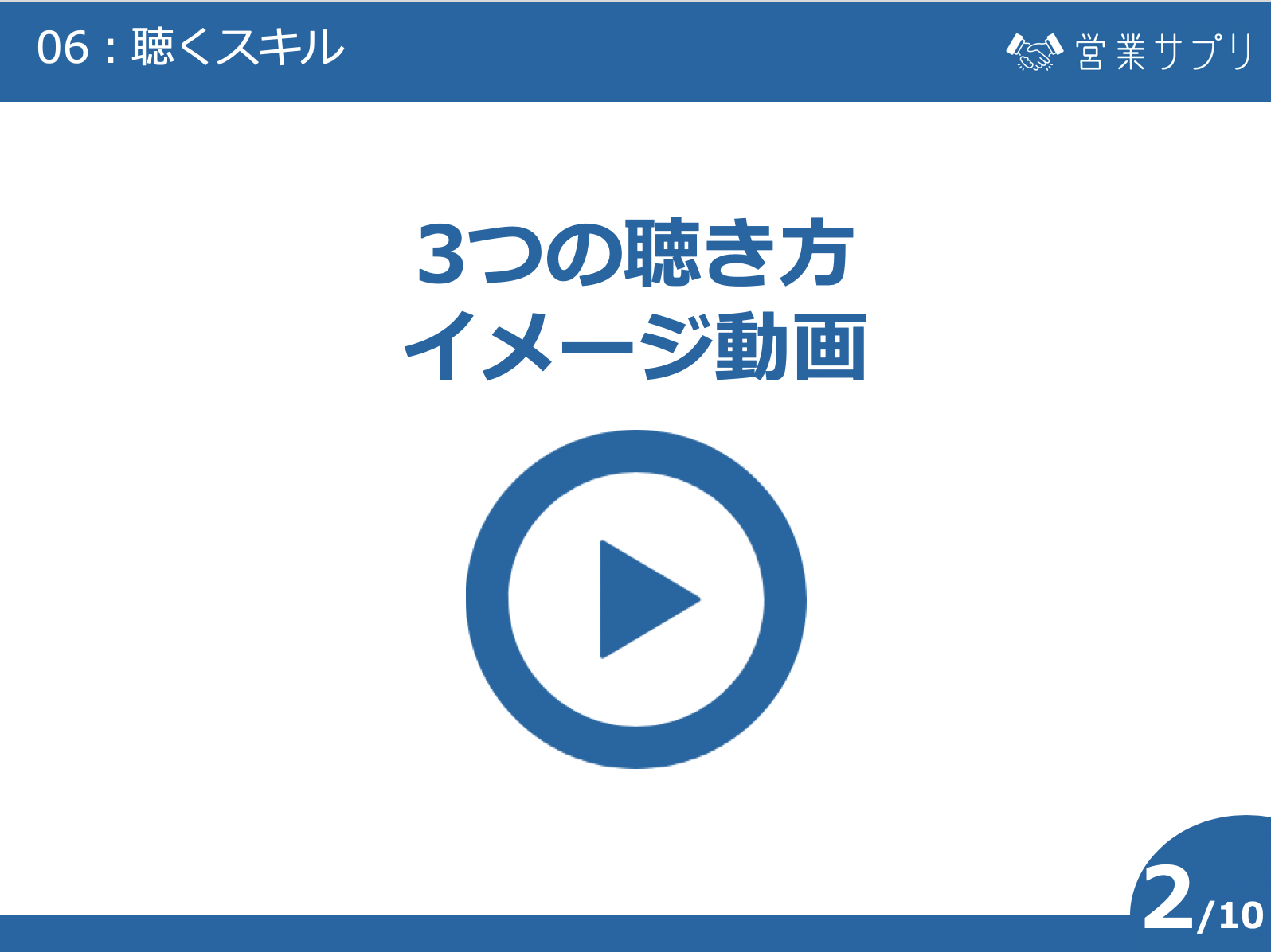 テキスト 聴くスキル オンライン研修 営業サプリ